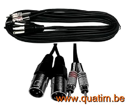 IBIZA sound Audio Kabel 5 Meter 2 x RCA - 2 x XLR Male