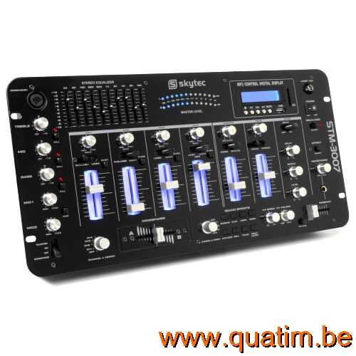 SkyTec STM-3007 6-Kanaals Mixer SD/USB/MP3/LED/Bluetooth 19